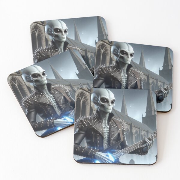Item preview, gothic alien playing guitar designed and sold by RockPalette.