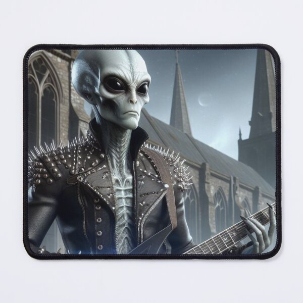 Item preview, gothic alien playing guitar designed and sold by RockPalette.