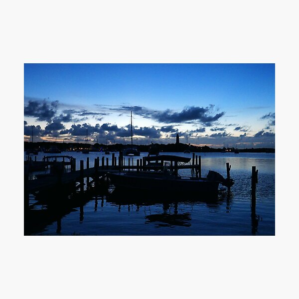 Hope Town Harbour at Dusk Photographic Print