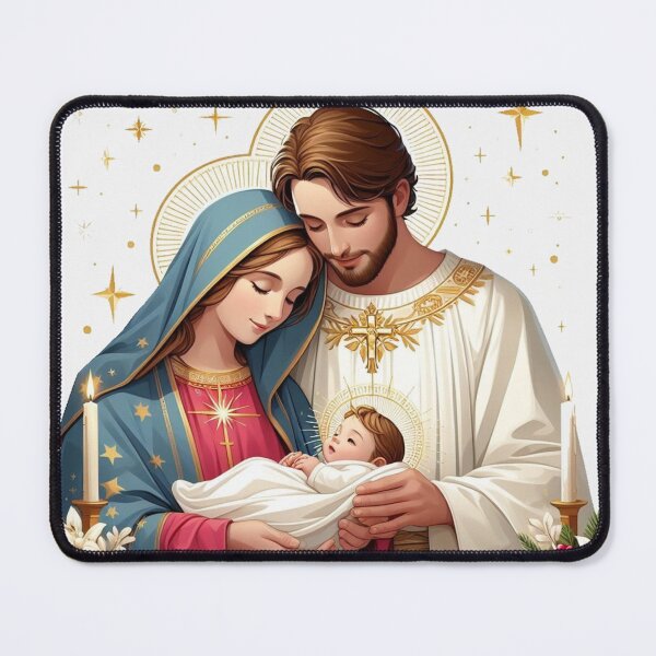 Item preview, Advent Christmas Mother of God, St. Joseph with baby Jesus  designed and sold by JaroDesign2023.