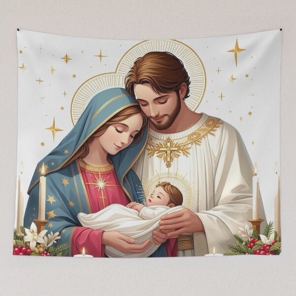 Artikelvorschau, Advent Weihnachten Mutter Gottes, St. Josef mit Jesuskind entworfen und verkauft von JaroDesign2023.