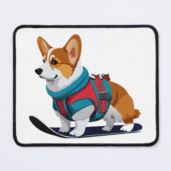 Item preview, Corgi on Snowboard designed and sold by Corgi-at-night.
