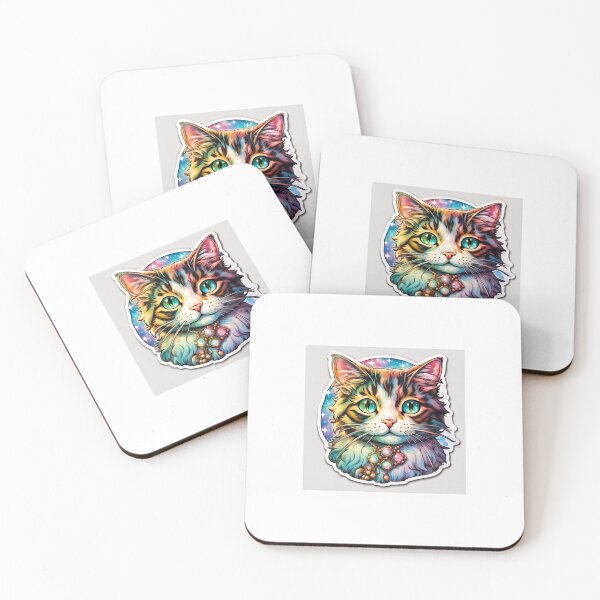 Item preview, Pretty colorful cat sticker designed and sold by Jason200000.