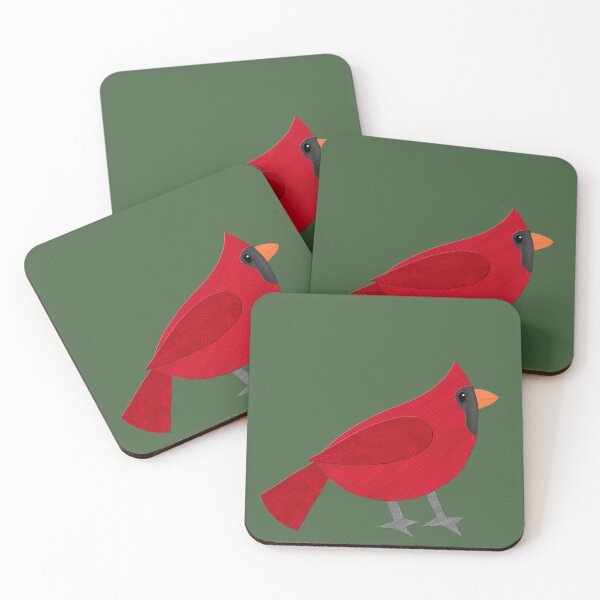 Item preview, Cardinal - painted paper college designed and sold by Shiny Happy World.