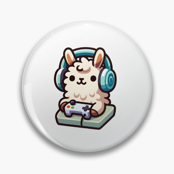 Artikelvorschau, Llama in Headphones Playing a Video Game entworfen und verkauft von UmbrellaStudio1.