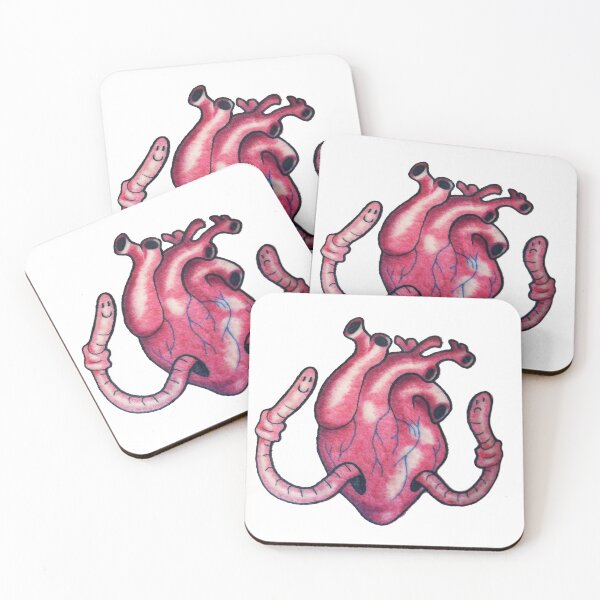 Item preview, Cute Heart worms designed and sold by Aurora Favoritebunny.