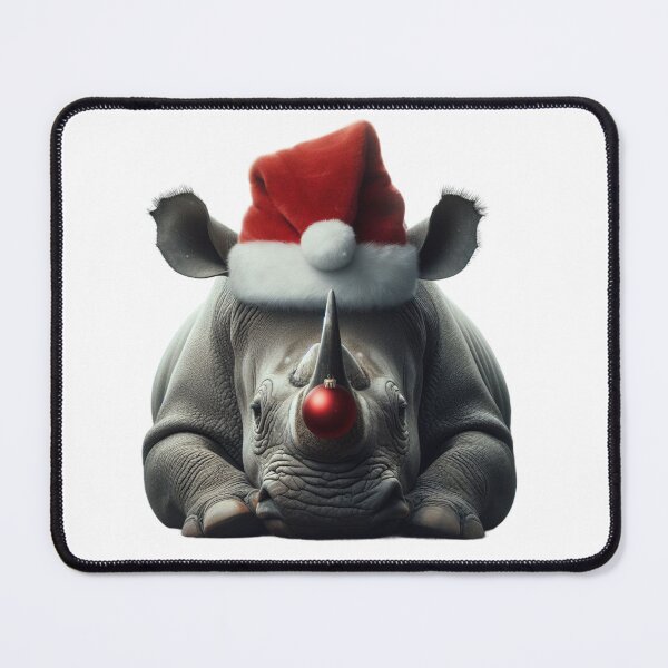 Item preview, christmas rhino designed and sold by Animalia-.