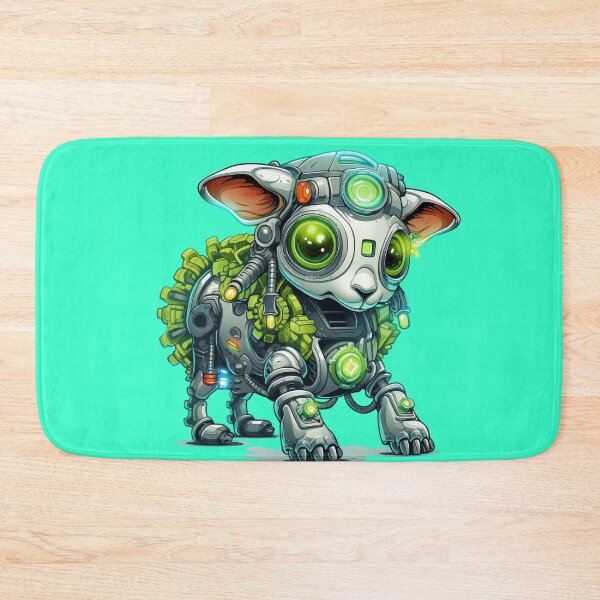 Item preview, Neon Punk Christmas Sheep Robot designed and sold by Sp3ctrumOfColor.