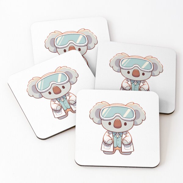 Aperçu de l'œuvre Adorable Koala Wearing White Coat and Goggles créée et vendue par UmbrellaStudio1.