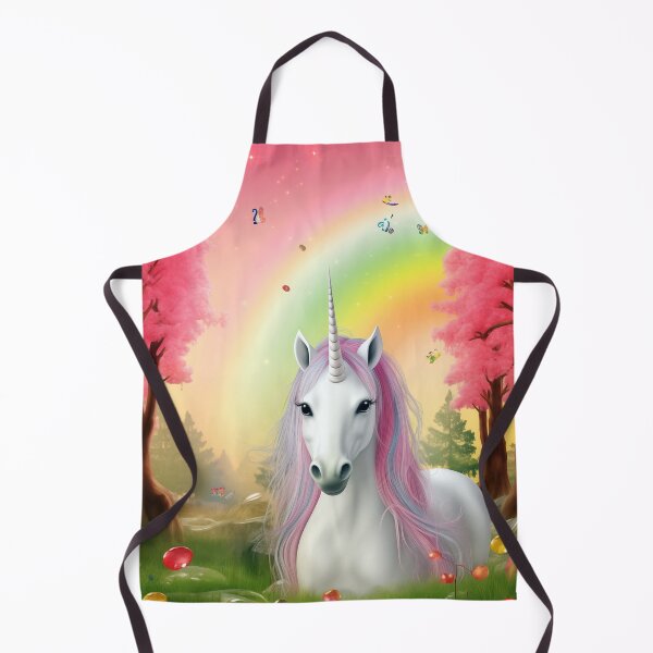 Item preview, A white unicorn and a rainbow in the background. designed and sold by czintos.