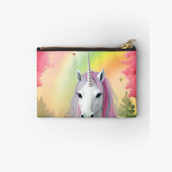 Item preview, A white unicorn and a rainbow in the background. designed and sold by czintos.