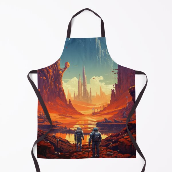 Item preview, Alien Horizon - Astronaut Duo's Approach to Extraterrestrial City designed and sold by kawaiidoodlesuk.