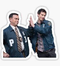 b99: jake & charles Sticker