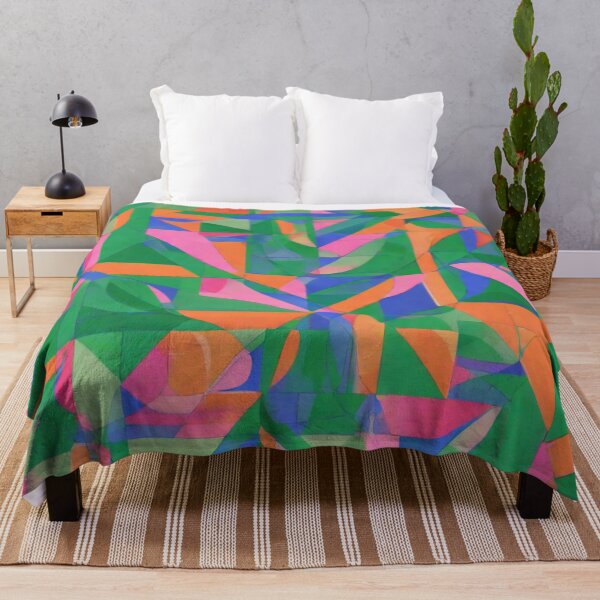 Item preview, Abstract, geometric, design of triangles, squares, cubes, rectangles and lines. designed and sold by Barbara Burgess.