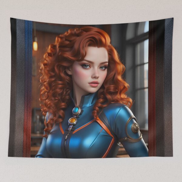 Item preview, Flight Navigator Florina Tatina Alluring AI Concept Art Portrait by Xzendor7 designed and sold by Xzendor7 Digital Art Creations.