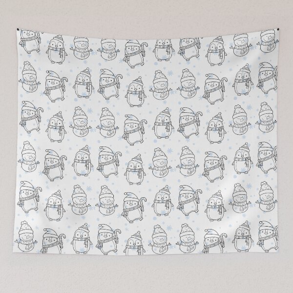 Item preview, Winter Snowman and Penguin Design Christmas Xmas Holiday Pattern Gifts designed and sold by healthnuthols.