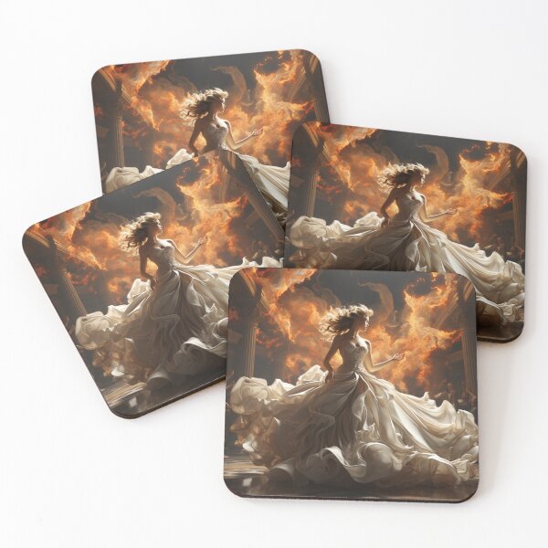 Item preview, Dance of Flames – Ethereal Ballroom Elegance Art Print designed and sold by SmartDesignByBB.