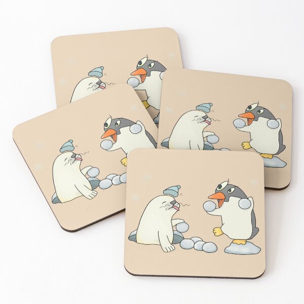 Item preview, Funny Seal Pup And Penguin Snowball Fight - Cute Merry Christmas Animals designed and sold by ViewerEqualsPhoton.