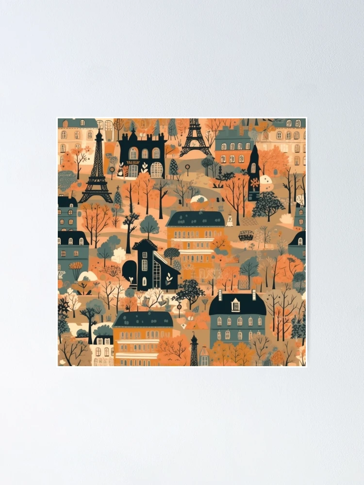 Thumbnail 1 of 3, Poster, Rustic Paris designed and sold by PrettyPatternss.