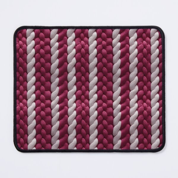 Item preview, Cozy Knitted Pattern - Crimson & Cream Interlace designed and sold by Pati-Design.