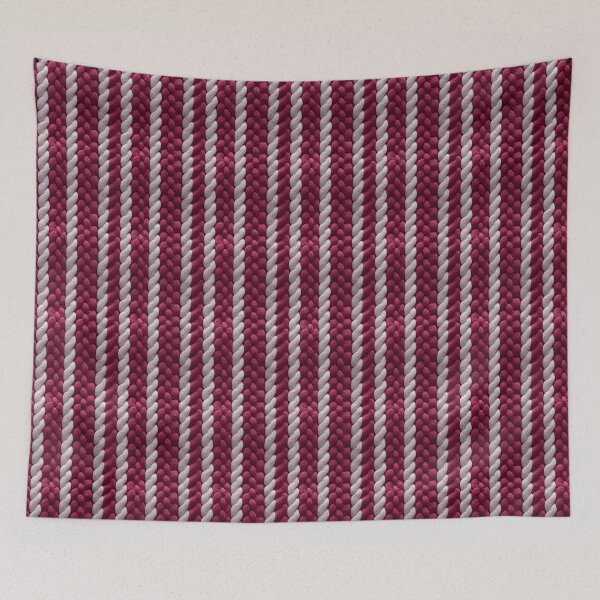 Item preview, Cozy Knitted Pattern - Crimson & Cream Interlace designed and sold by Pati-Design.