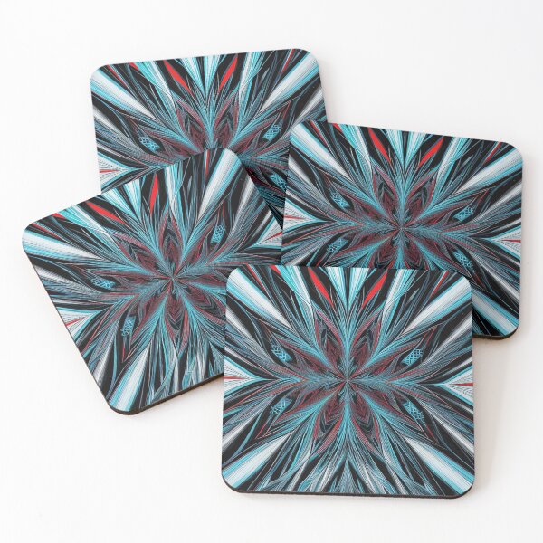 Item preview, comtemporary art flower painting dissolved colors blue white and red designed and sold by Carlos Gudino.