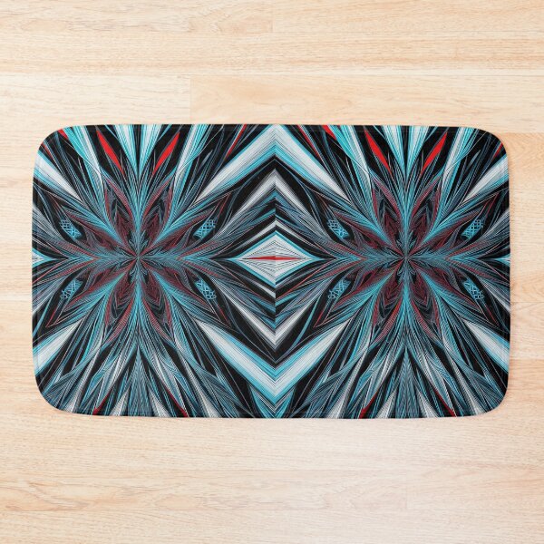 Item preview, comtemporary art flower painting dissolved colors blue white and red designed and sold by Carlos Gudino.