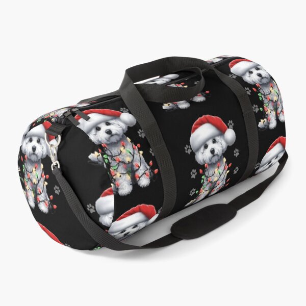 Item preview, Dog Christmas Bichon Frise wrapped with Christmas lights on new year eve designed and sold by BotunPeony.