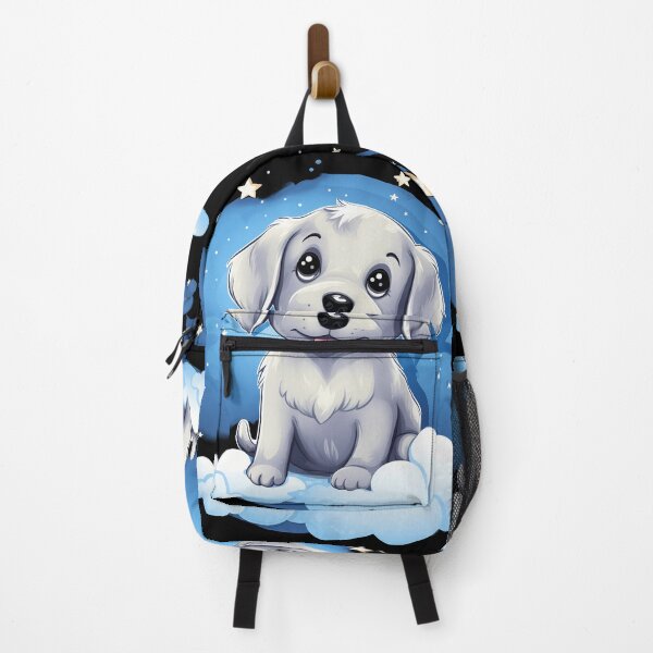 Item preview, Cute silver labrador retriever grey puppy smiling on clouds with starry sky in the background designed and sold by NBSStore.