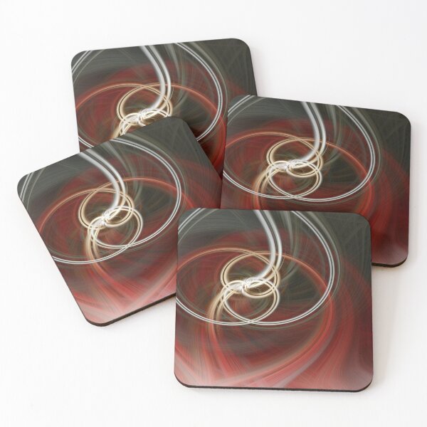 Item preview, Glowing Hearts Abstract Crimson Red Illustration designed and sold by Kizzydesign.