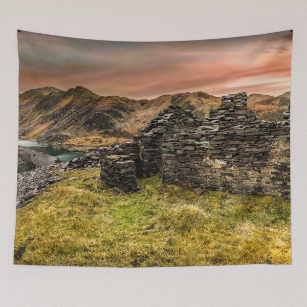 Item preview, Snowdonia Quarry Ruins Sunset designed and sold by AJEvans.
