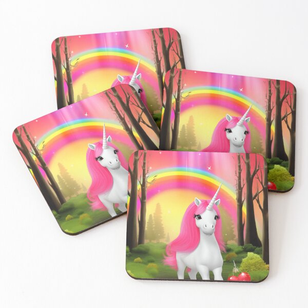 Item preview, A white unicorn and a heart, rainbow in the background. designed and sold by czintos.