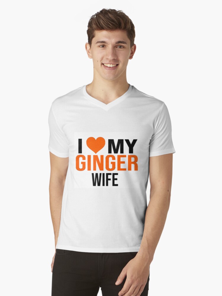 I Love Heart Ginger Ladies T-Shirt