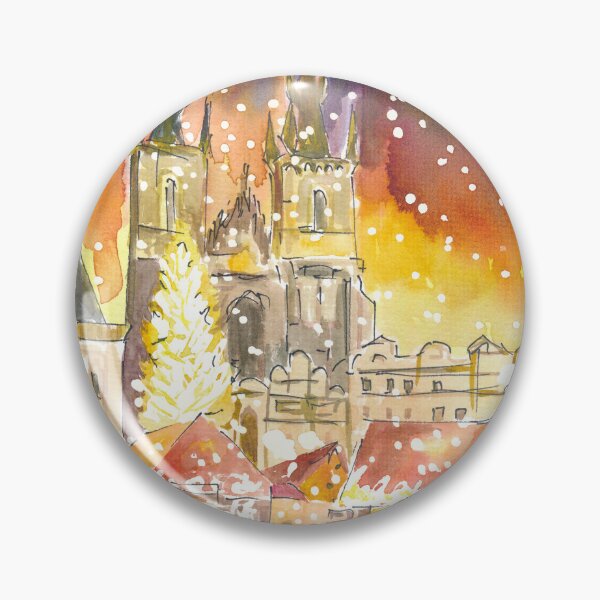 Item preview, Prague Old Town Square Winter and Christmas Market by Night designed and sold by artshop77.
