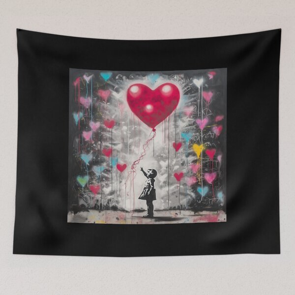 Item preview, Heartfelt Ascension – Urban Love Graffiti Art Print designed and sold by SmartDesignByBB.