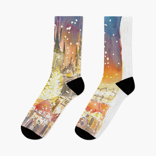Item preview, Prague Old Town Square Winter and Christmas Market by Night designed and sold by artshop77.