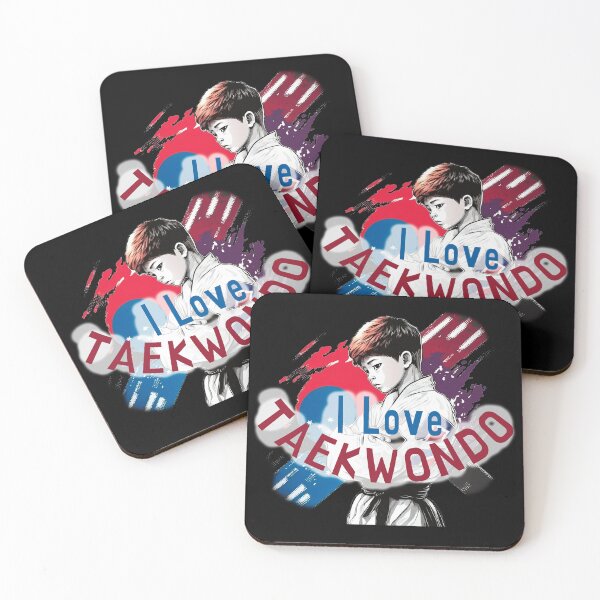 Item preview, Taekwondo boy with quote "I Love Taekwondo" designed and sold by NSH Web.
