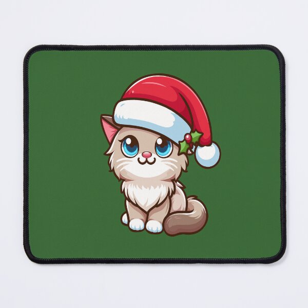 Item preview, Birman Cat Wearing Santa Hat Merry Christmas designed and sold by Maljonic.