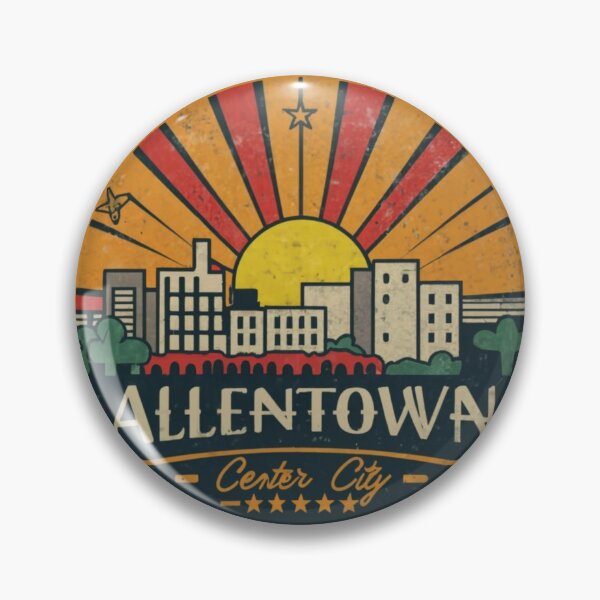 Item preview, Allentown, Pennsylvania | Vintage Sunset buildings designed and sold by CircinusStore.