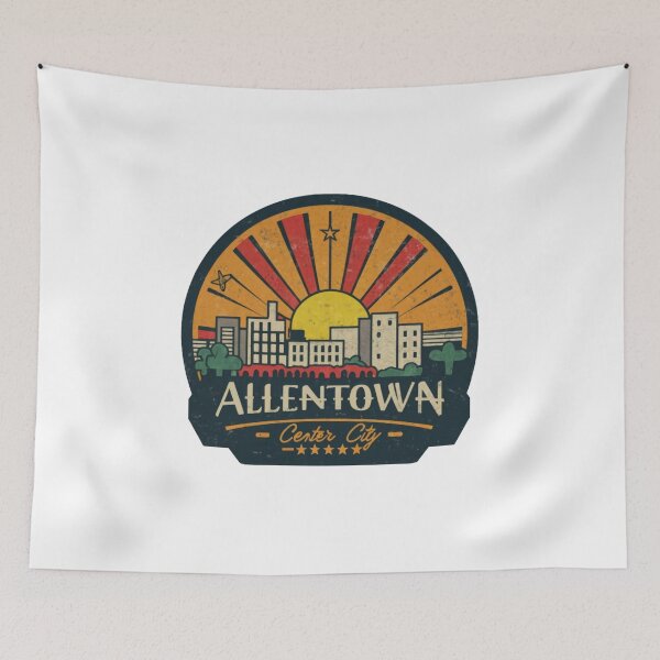Item preview, Allentown, Pennsylvania | Vintage Sunset buildings designed and sold by CircinusStore.