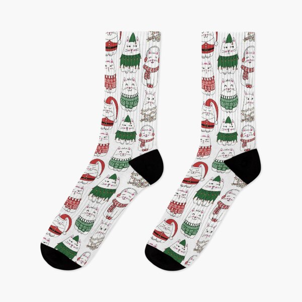 Item preview, Funny Xmas Cat Seamless Pattern  designed and sold by JinJinYoon.