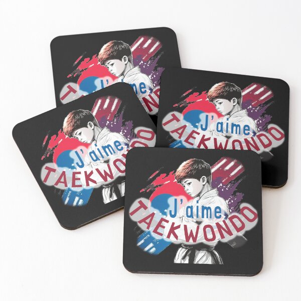 Item preview, Taekwondo boy with quote "J AimeTaekwondo" designed and sold by NSH Web.