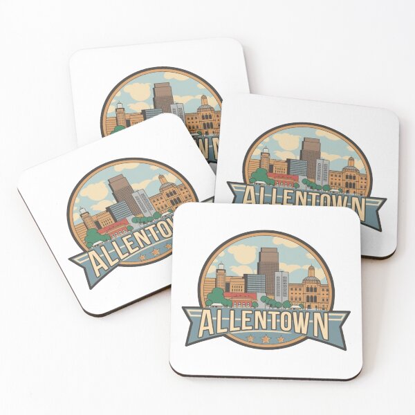Item preview, Allentown, Pennsylvania | Sunset Downtown with Lehigh River designed and sold by CircinusStore.