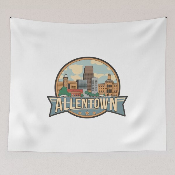 Item preview, Allentown, Pennsylvania | Sunset Downtown with Lehigh River designed and sold by CircinusStore.