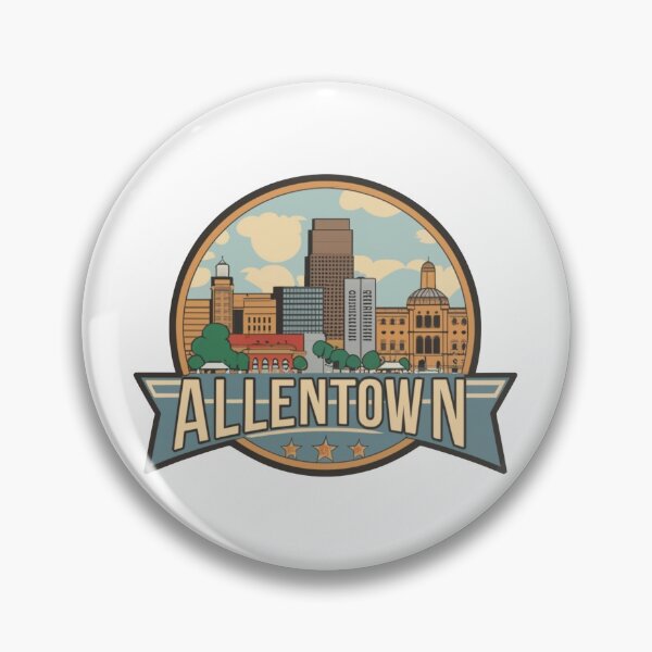Item preview, Allentown, Pennsylvania | Sunset Downtown with Lehigh River designed and sold by CircinusStore.