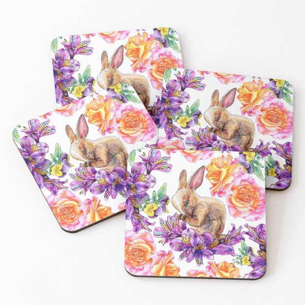 Item preview, Praying Rabbit and flowers designed and sold by Aithlin123.