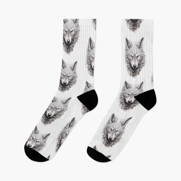 Item preview, Fire & Ice: Dual Nature Wolf designed and sold by existentangst.