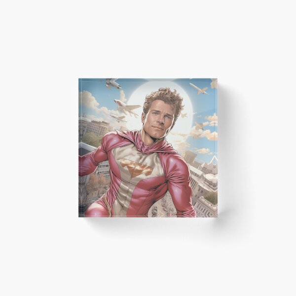 Item preview, Skybound Sentinel - Pink Guardian of the City Art Print designed and sold by SmartDesignByBB.
