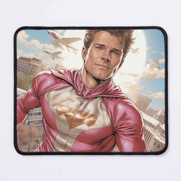 Item preview, Skybound Sentinel - Pink Guardian of the City Art Print designed and sold by SmartDesignByBB.