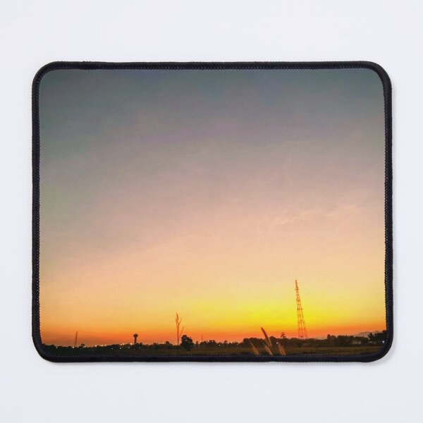 Item preview, Fields Aglow: Sunset's Golden Embrace with City Lights designed and sold by EnjoYarty.